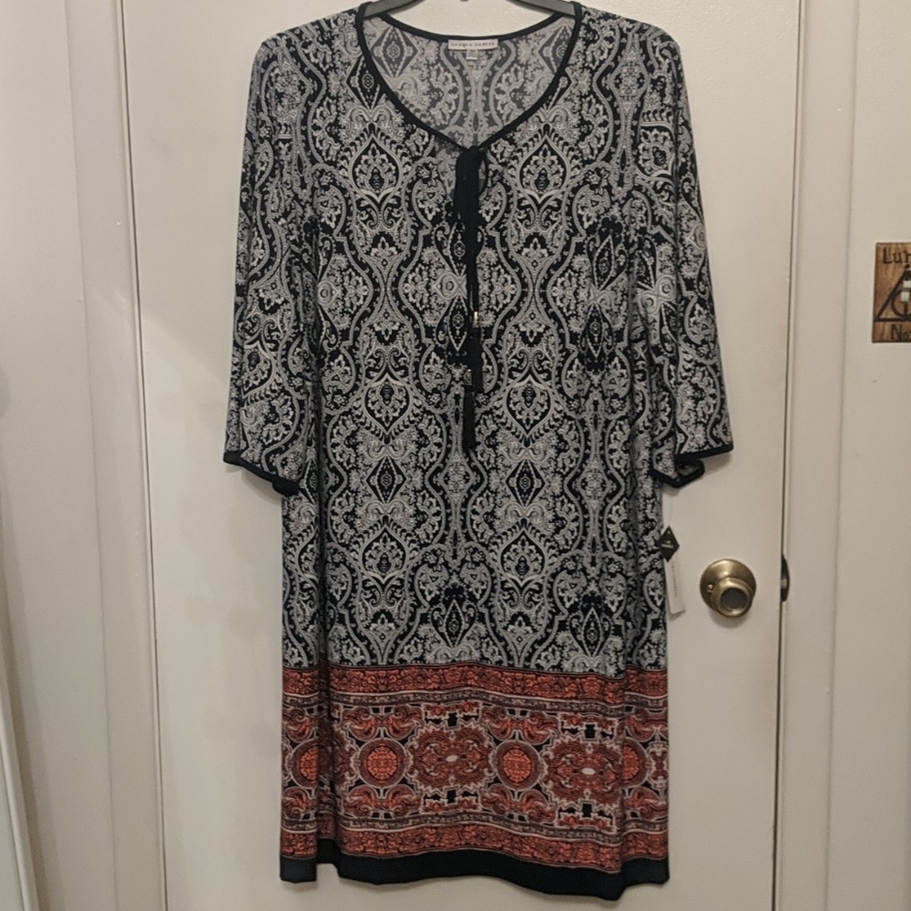 💌 Patterned Midi Dress 18W